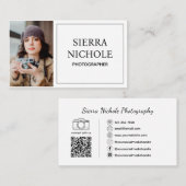 Modern Photography QR Code Business Card 名刺 (正面/裏面)