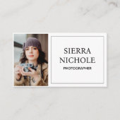 Modern Photography QR Code Business Card 名刺 (正面)