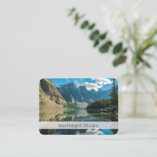 Modern Photography QR Code Camera Photographer 名刺 (スタンド正面)