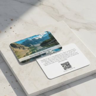 Modern Photography QR Code Camera Photographer 名刺