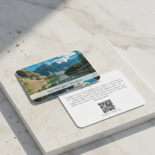 Modern Photography QR Code Camera Photographer 名刺