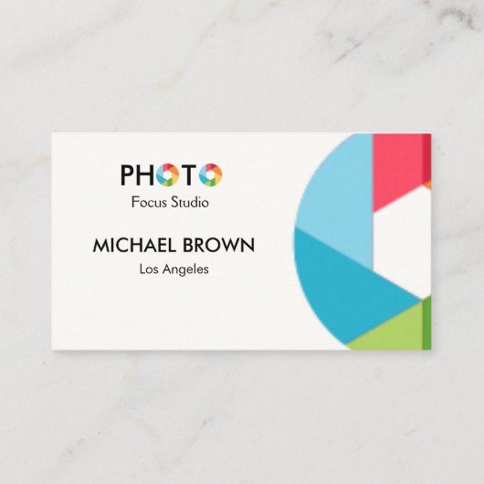 Modern Photography Studio Business Card Minimal  名刺 (裏面)