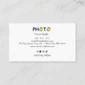 Modern Photography Studio Business Card Minimal  名刺 (正面)