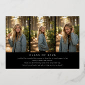 Modern PhotoPop Class of Graduation 箔招待状 (裏面)