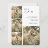 Modern PhotoPop Collage Graduation Party 招待状 (裏面)