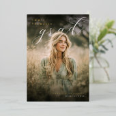 Modern PhotoPop Collage Graduation Party 箔招待状 (立ち正面)