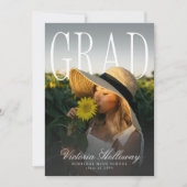 Modern PhotoPop Effect Graduation Party Invitation 招待状 (正面)