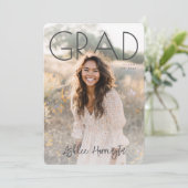 Modern PhotoPop Graduation Announcement & Party 招待状 (スタンド正面)