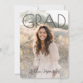 Modern PhotoPop Graduation Announcement & Party 招待状 (正面)