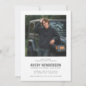 Modern PhotoPop Graduation Party 招待状 (裏面)