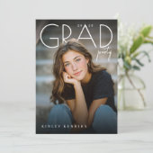 Modern PhotoPop Graduation Party 招待状 (スタンド正面)