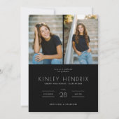 Modern PhotoPop Graduation Party 招待状 (裏面)