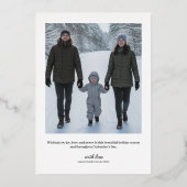 Modern PhotoPop Happy Valentine's Day 箔シーズンカード (裏面)