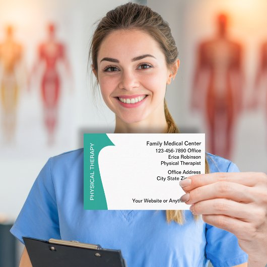 Modern Physical Therapist Business Cards Design  名刺