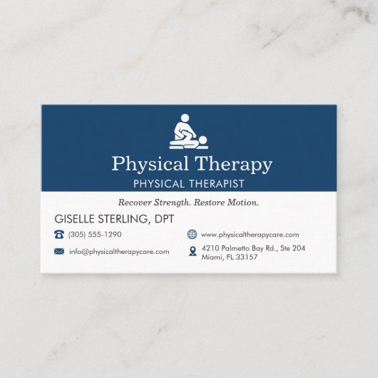 Modern Physical Therapist Office Appointment 予約カード (正面)