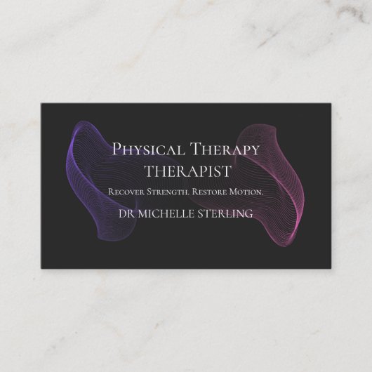 Modern Physical Therapy Appointment Reminder Card 名刺 (正面)