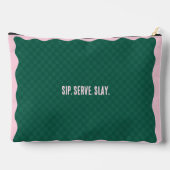 Modern Pickleball & Prosecco Bachelorette Weekend アクセサリーポーチ (裏面)