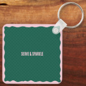 Modern Pickleball & Prosecco Bachelorette Weekend キーホルダー (裏面)