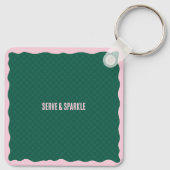 Modern Pickleball & Prosecco Bachelorette Weekend キーホルダー (裏面)