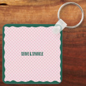 Modern Pickleball & Prosecco Bachelorette Weekend キーホルダー (裏面)