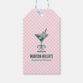 Modern Pickleball & Prosecco Bachelorette Weekend ギフトタグ (正面)