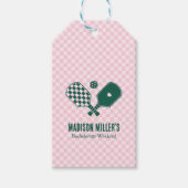 Modern Pickleball & Prosecco Bachelorette Weekend ギフトタグ (正面)