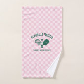 Modern Pickleball & Prosecco Bachelorette Weekend ハンドタオル (ハンドタオル)