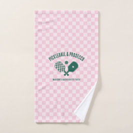 Modern Pickleball & Prosecco Bachelorette Weekend ハンドタオル