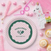 Modern Pickleball & Prosecco Bachelorette Weekend ペーパープレート (パーティー)