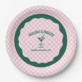 Modern Pickleball & Prosecco Bachelorette Weekend ペーパープレート (正面)