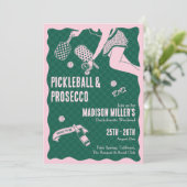 Modern Pickleball & Prosecco Bachelorette Weekend 招待状 (スタンド正面)