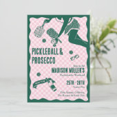 Modern Pickleball & Prosecco Bachelorette Weekend 招待状 (スタンド正面)