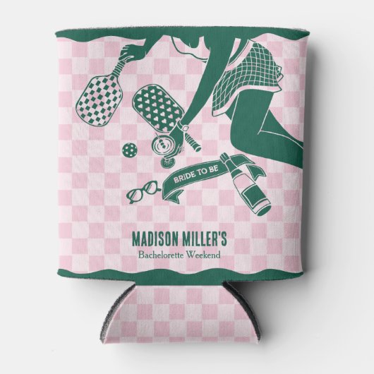 Modern Pickleball & Prosecco Bachelorette Weekend 缶クーラー (正面)