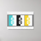 Modern Pineapple Colorful Canvas Print キャンバスプリント (正面)