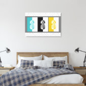 Modern Pineapple Colorful Canvas Print キャンバスプリント (インサイチュ (寝室))