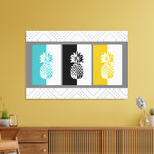 Modern Pineapple Colorful Canvas Print キャンバスプリント (インサイチュ (リビング))