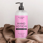 Modern Pink 4 OZ Cosmetic Bottle Wrapper Label 長方形シール