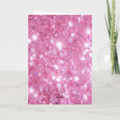 Modern Pink and Gold Glitter Photo & Name Birthday カード (裏面)