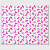 Modern pink and red pineapples ラッピングペーパー (フラット)