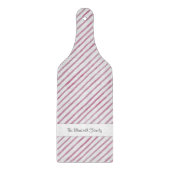 Modern Pink And White Stripe Pattern Cutting Board カッティングボード (正面)