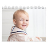 Modern Pink Baby Girl Family Photo Calendar 2026 カレンダー (カバー)