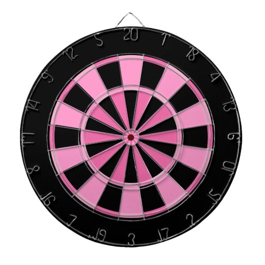 Modern Pink Black ダーツボード (正面)