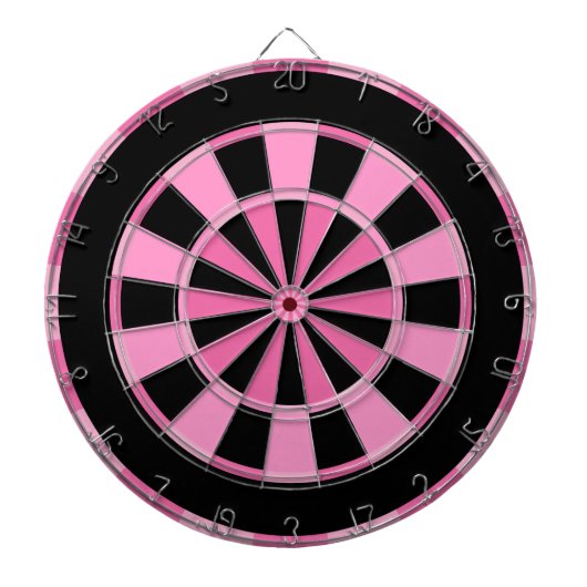 Modern Pink Black ダーツボード (正面)