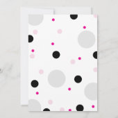 Modern Pink Black Bold Script 50th Birthday Party 招待状 (裏面)