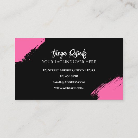 Modern pink black makeup 名刺 (裏面)