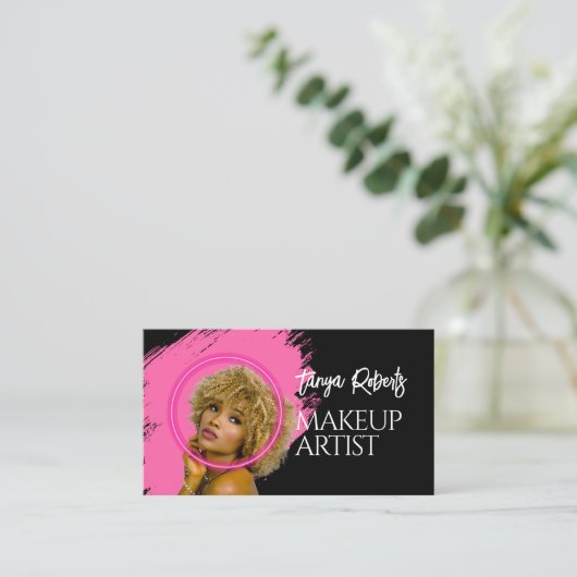 Modern pink black makeup 名刺 (スタンド正面)