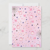 Modern Pink Black Sweet Spooktacular Halloween 招待状 (裏面)