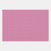 Modern Pink, Blue, Green Stripes, Pink Checkered ラッピングペーパーシート (正面2)
