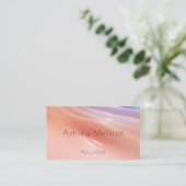 Modern Pink blurry makeup artist QR Code 名刺 (スタンド正面)