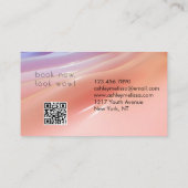Modern Pink blurry makeup artist QR Code 名刺 (裏面)